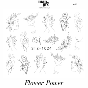 Decorazioni Per Unghie Nail Stickers Mangre'/02 Flower Power
