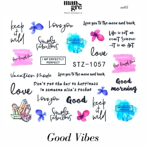 Decorazioni Per Unghie Nail Stickers Mangre'/05 Good Vibes
