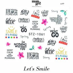 Decorazioni Per Unghie Nail Stickers Mangre'/09 Let's Smile