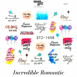 Decorazioni Per Unghie Nail Stickers Mangre'/11 Incredible Romantic