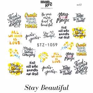Decorazioni Per Unghie Nail Stickers Mangre'/12 Stay Beautiful