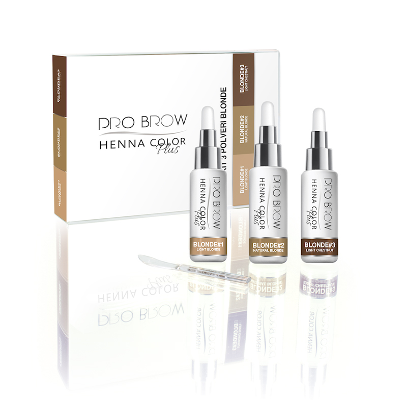 Kit 3 Polveri Henna Color Pro Brow Nails & Beauty/Blond