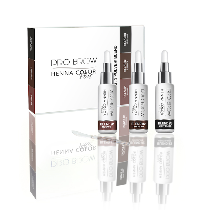 Kit 3 Polveri Henna Color Pro Brow Nails & Beauty/Blend