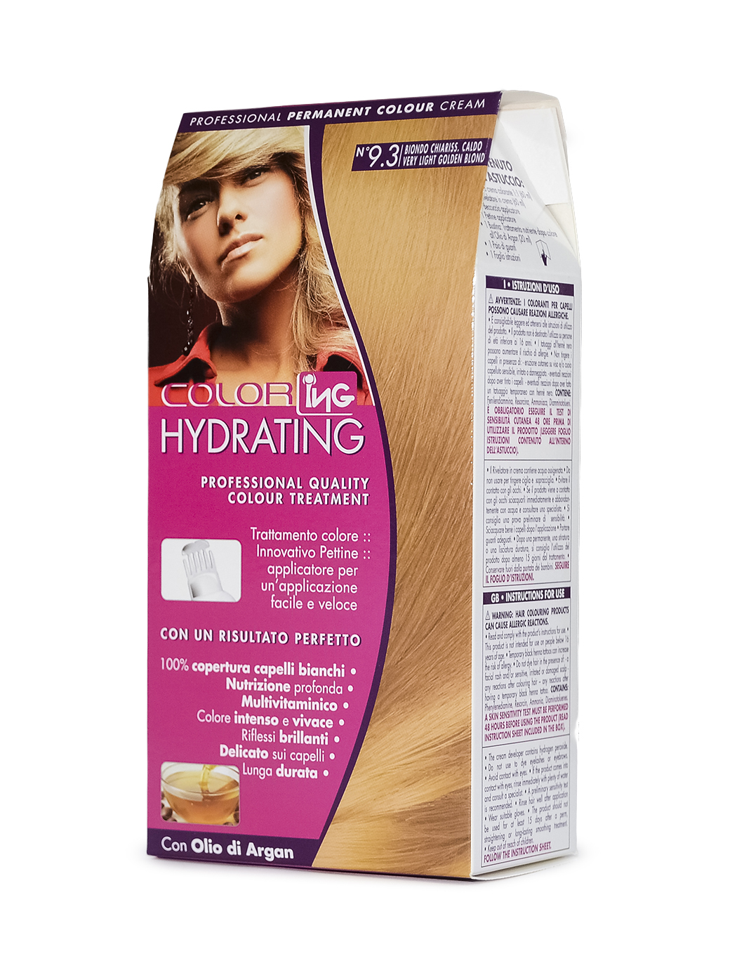 Kit Colore Hydrating - Beautynova Spa/9.3 Biondo Chiaro Caldo