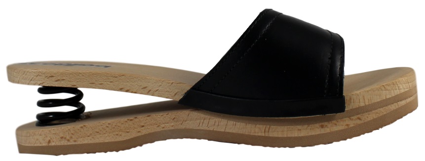 Zoccolo Aperto Regolabile Tomaia Con Strappo Nero – Baldo/N. 37