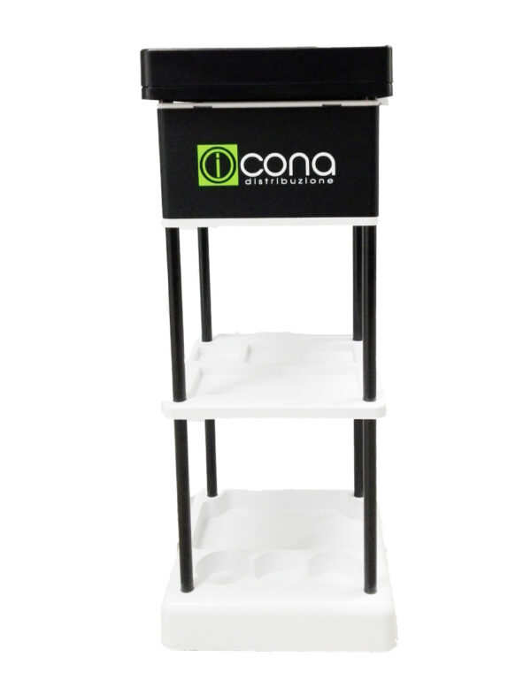 Carrello Parrucchiere 3 Piani Bianco E Nero