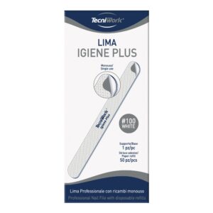Lime Unghie Igiene Plus 50 Pz Grana 100 White - Tecniwork