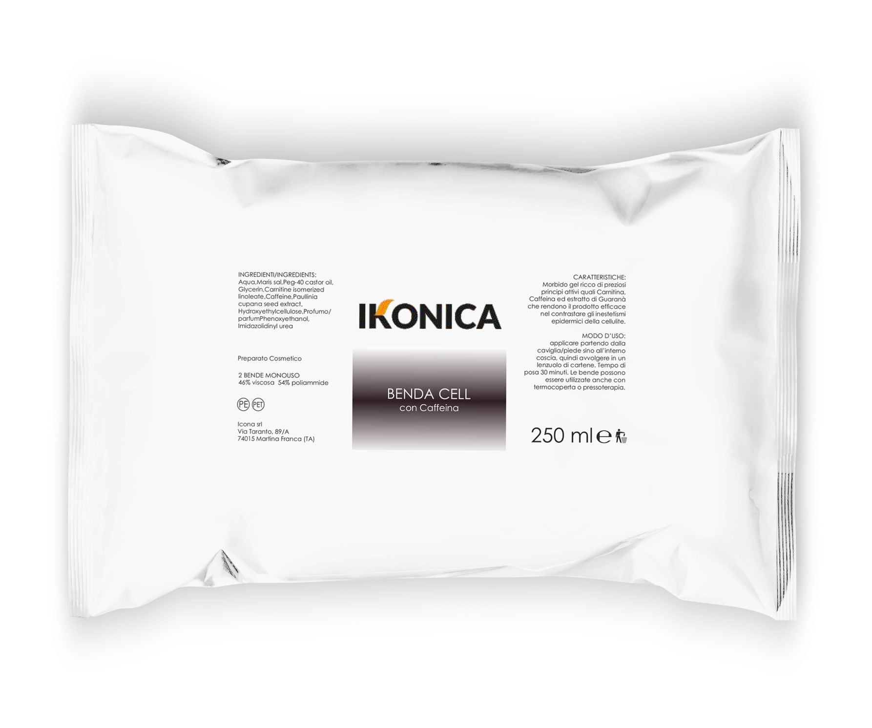 Benda Cell Anticellulite Con Caffeina 2 Pz 250 Ml - Ikonica