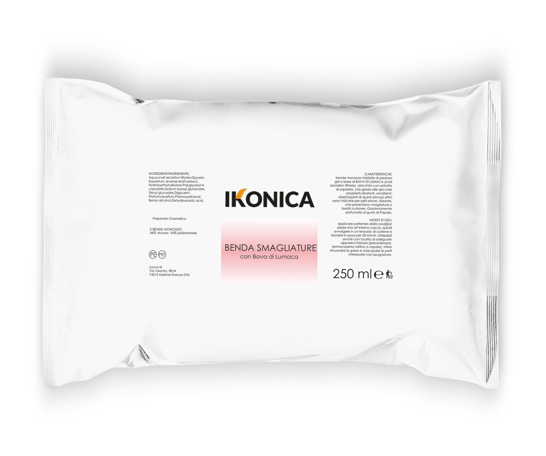 Benda Smagliature Con Bava Di Lumaca 2 Pz 250 Ml - Ikonica