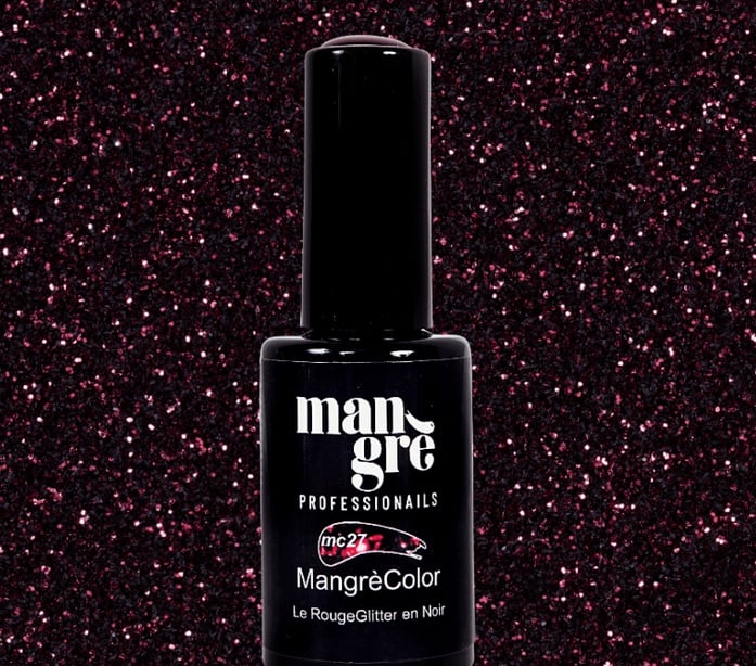 Smalto Semipermanente Gel Polish 8ml Mangre'Color/27 Le Rougeglitter En Noir