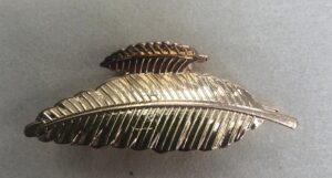 Pinza Per Capelli Metallo Foglia  Oro Cm 5