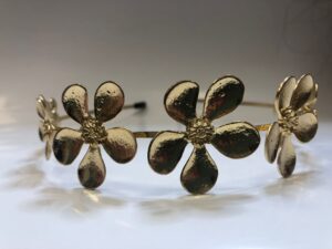 Frontino Metallo Oro Con Fiori- Absolute Beauty