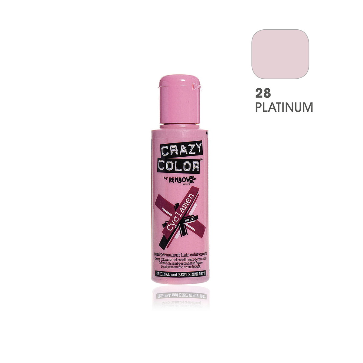 Crema Colorante Semipermanente Crazy Color 100ml/28 Platinium