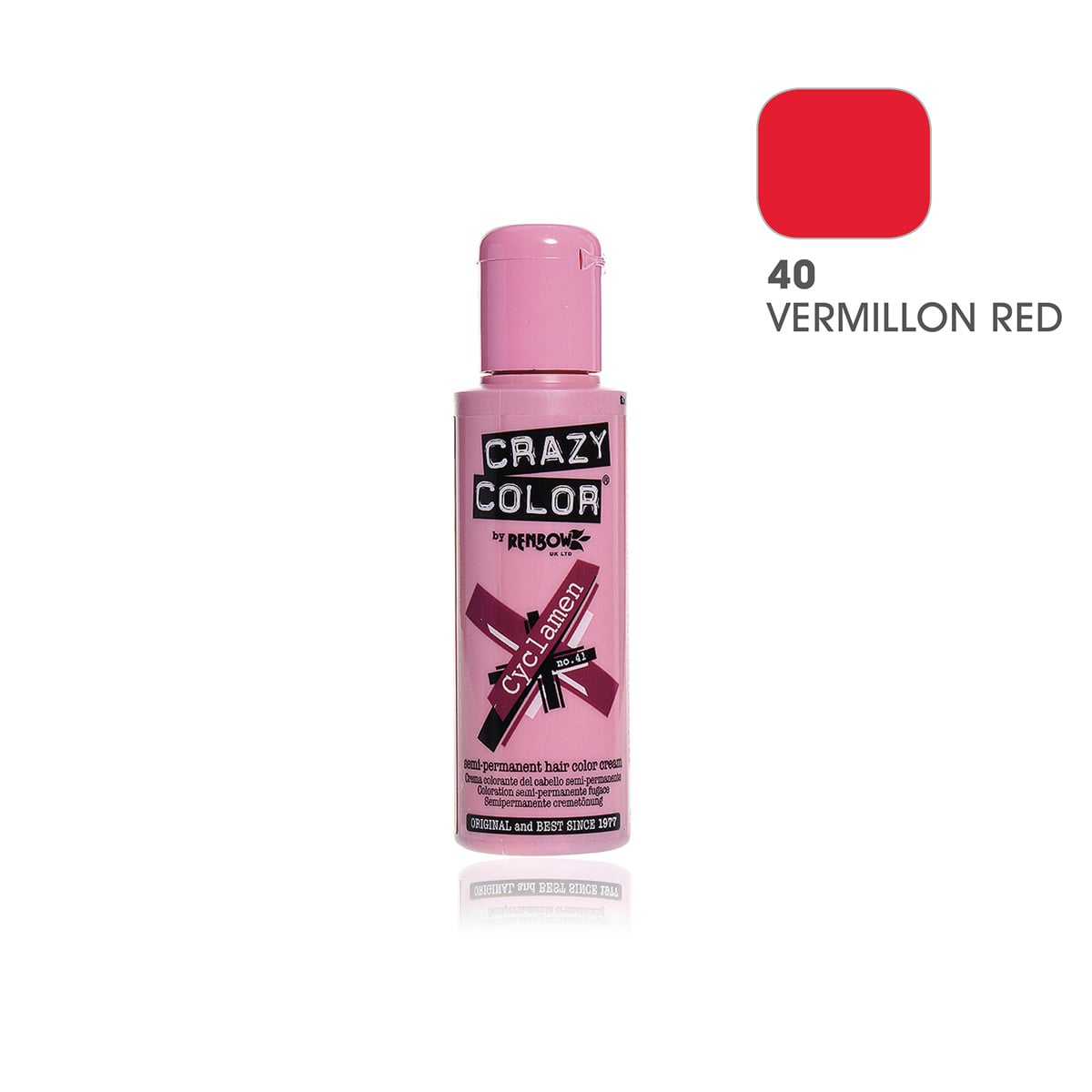 Crema Colorante Semipermanente Crazy Color 100ml/40 Vermillion Red