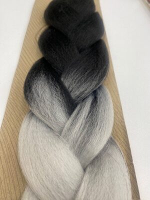 Allungamento Da Intreccio Braid 60 Cm / Nero Grigio Chiaro