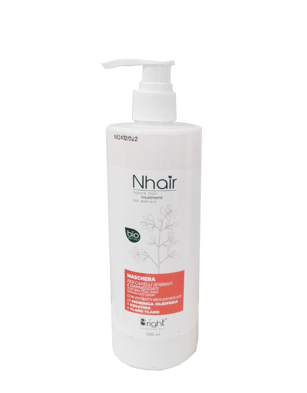 Maschera Per Capelli Sfibrati E Danneggiati Moringa oleifera 500ml Nhair - Melca