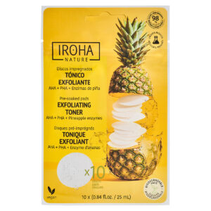 Dischi viso tonificanti ed esfolianti con ananas 10 pz Iroha Burton