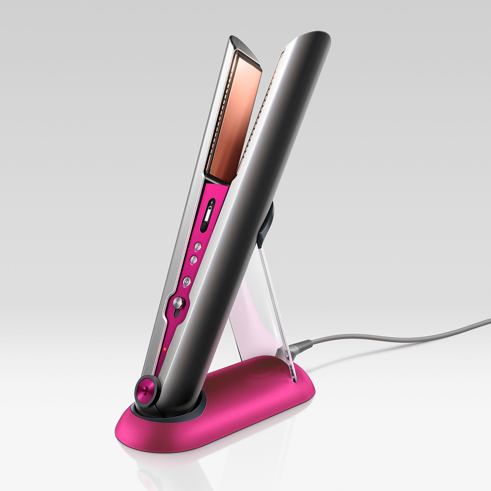 Piastra dyson corrale nero nickel-fucsia consumer + bag - immagine 2