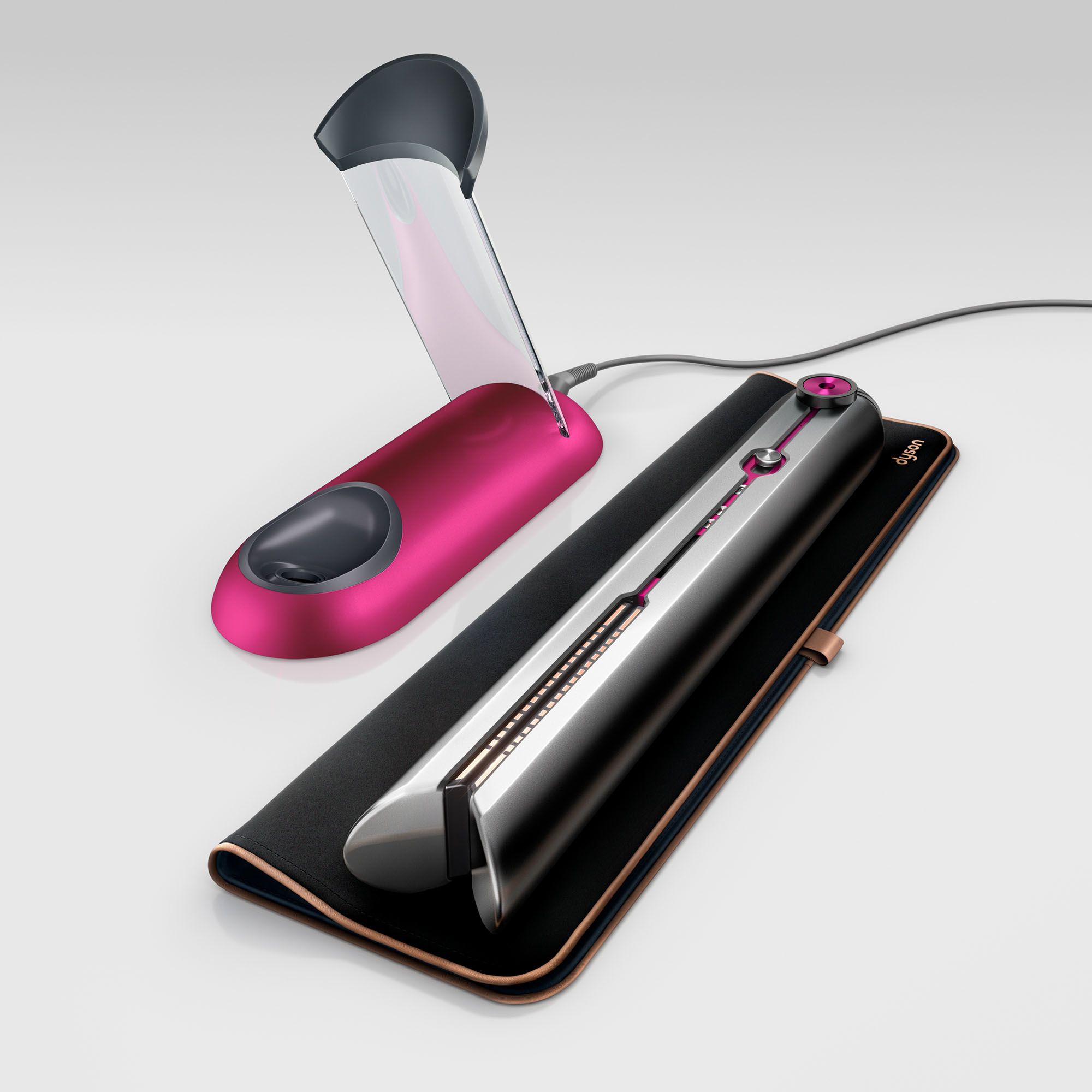 Piastra dyson corrale nero nickel-fucsia consumer + bag - immagine 3