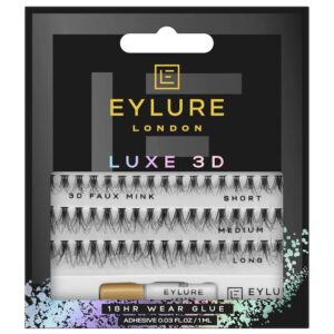 Ciglia Nere Ciuffetti Luxe 3D Short Medium Long - Eylure
