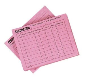 Biglietti per appuntamenti colore e permanente 50pz rosa - Sibel