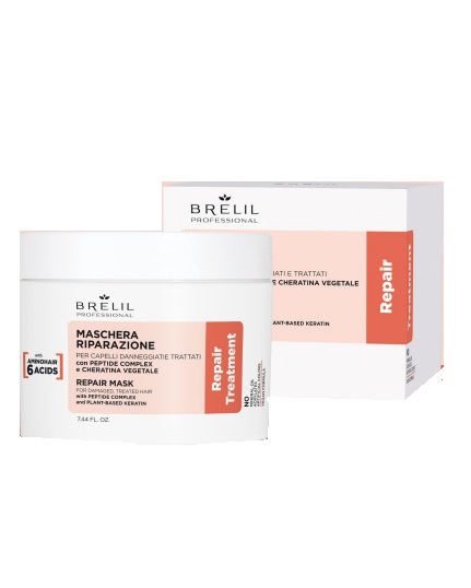Maschera riparazione per capelli danneggiati Repair Treatment 220 Ml - Brelil