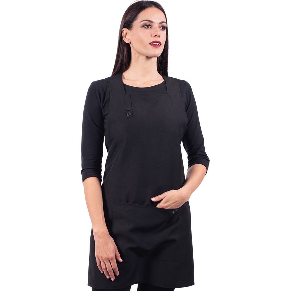 Grembiule Clara nero - Sara Creazioni