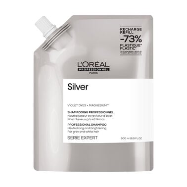 Shampoo ricarica antigiallo per capelli bianchi Silver Serie Expert 500ml L'Orea