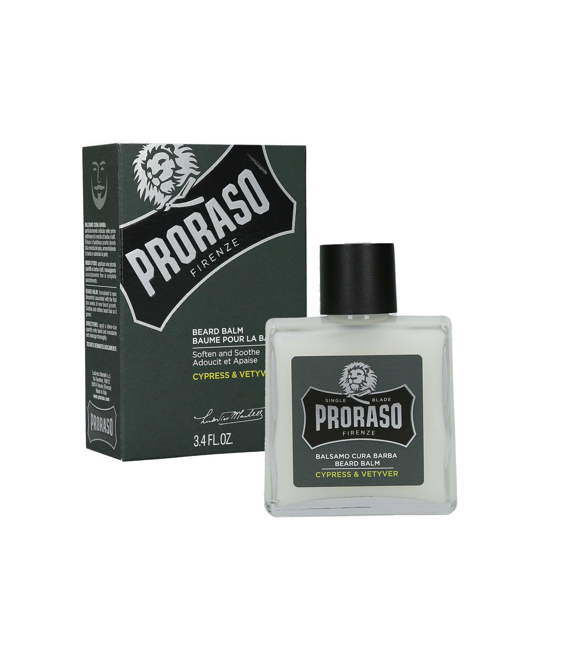 Balsamo Cura Barba Cypress E Vetyver 100 Ml Proraso - Martelli