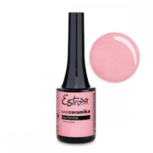 Base Ceramika Smalto Semipermanente 14 Ml Estrosa/8710 Glitter Rose