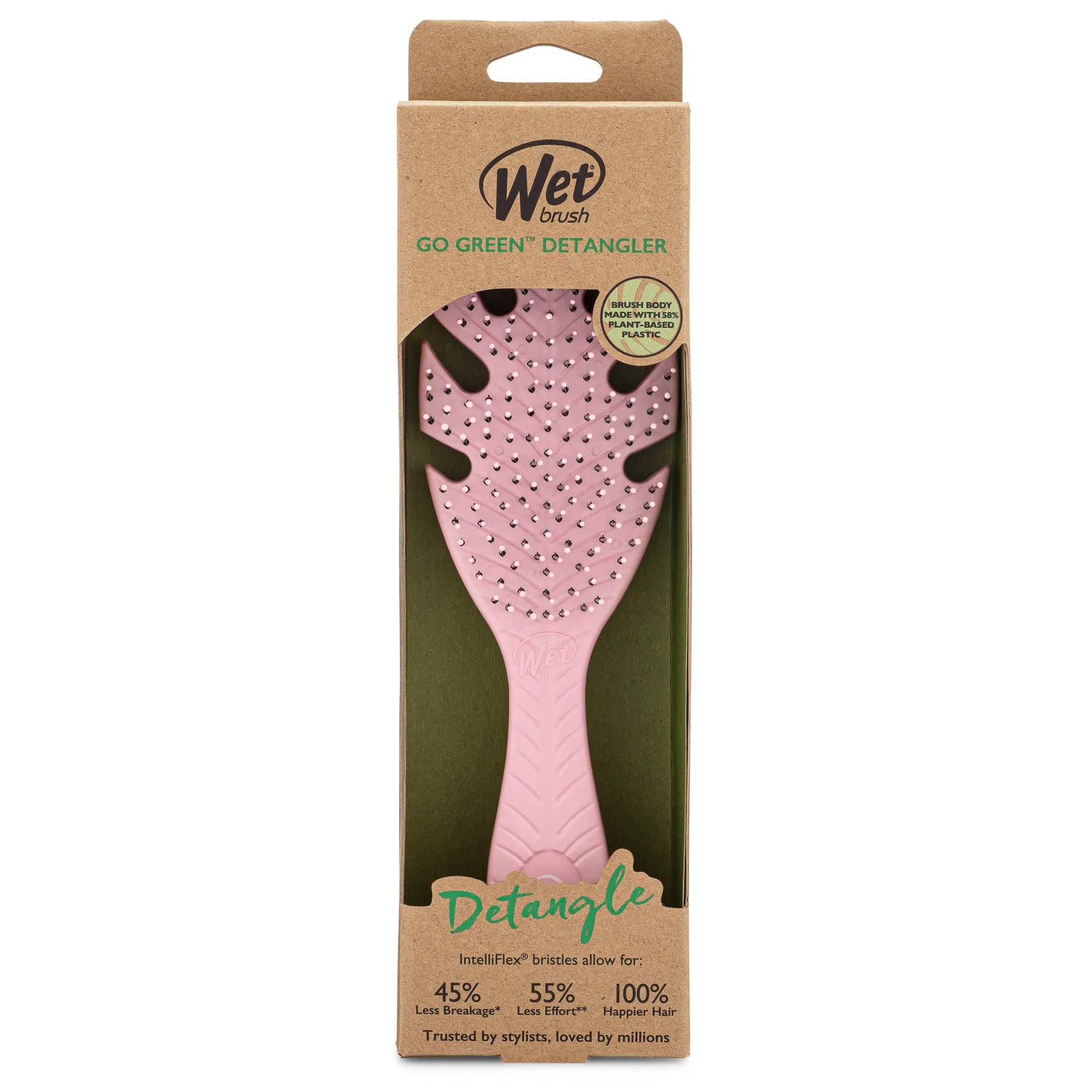 Spazzola Scioglinodi Wet Brush Go Green BIo Detangler pink - Idra - immagine 3
