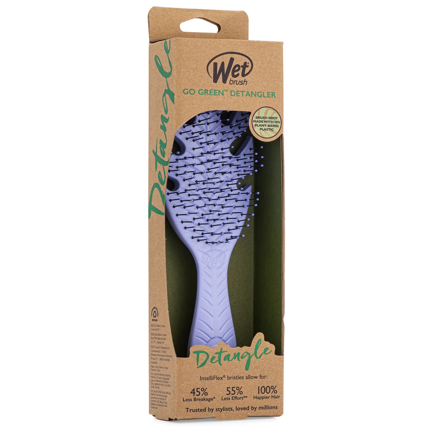 Spazzola Scioglinodi Wet Brush Go Green BIo Detangler lavanda - Idra - immagine 3