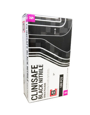 Guanti Nitrile Senza Polvere Neri Clinisafe 100pz Cpm/L