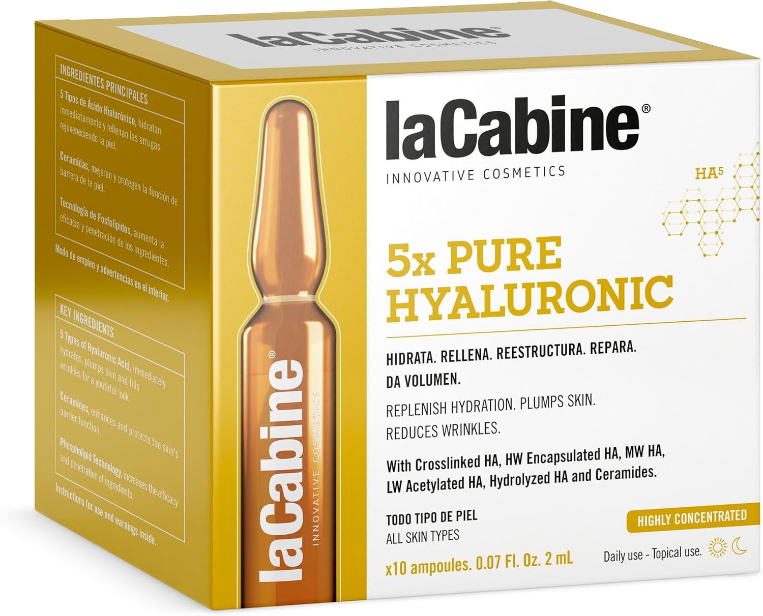 Lacabine 5x Pure Hyaluronic Fiale 10 pezzi 2ml - Uragme
