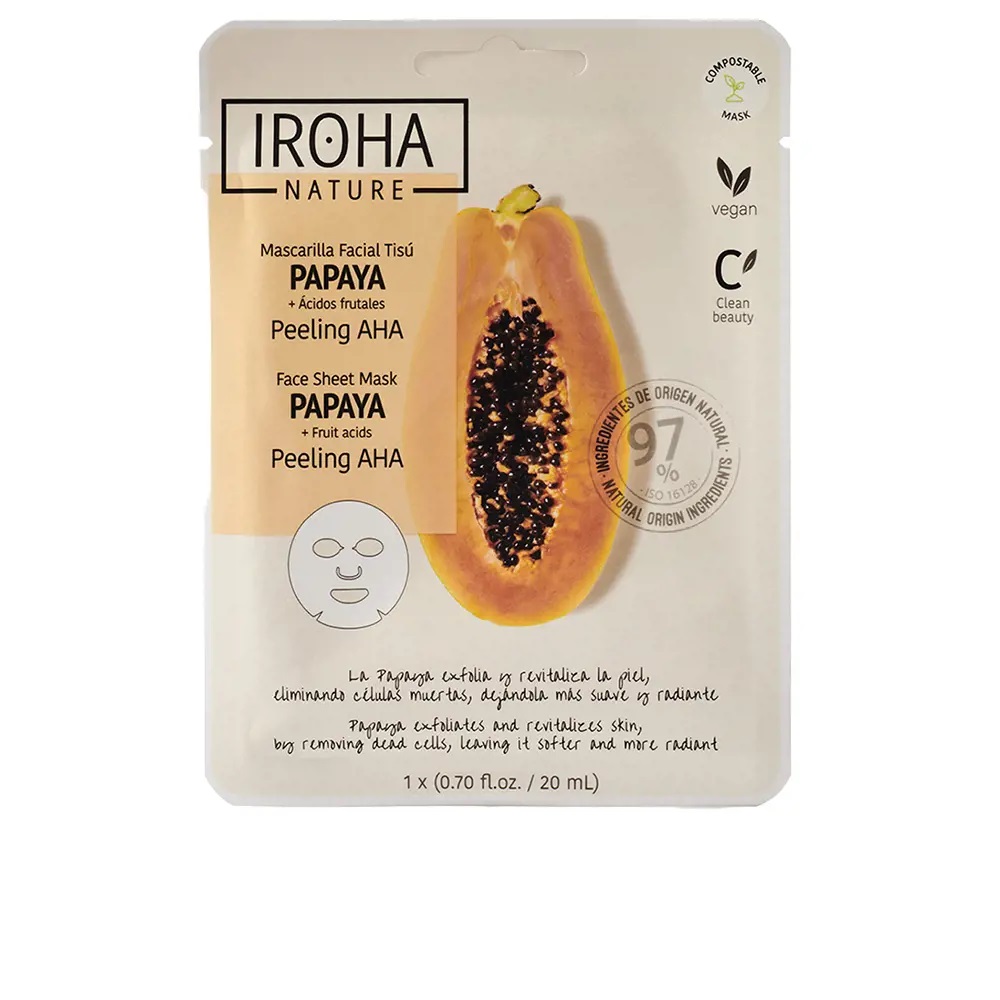Maschera In Tessuto Papaya Esfoliante Iroha Burton