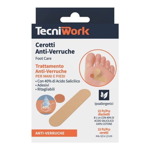 Cerotti Anti Verruche Piccoli 15 Pz - Tecniwork