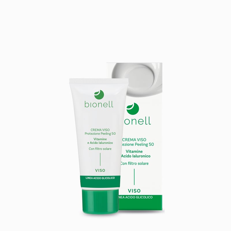 Crema viso protezione peeling 50 con vitamine e acido ialuronico 50ml Bionell