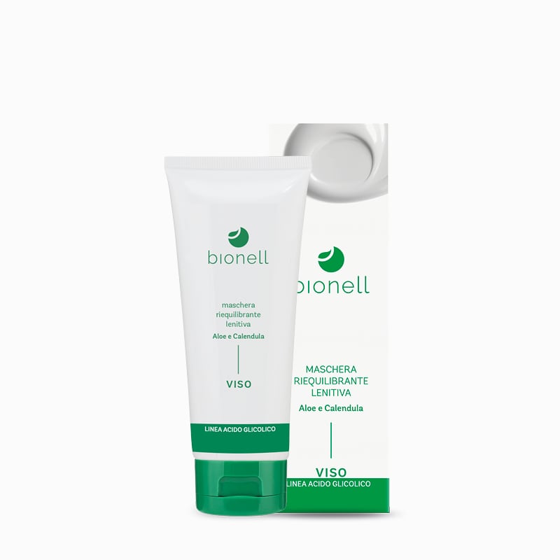 Maschera viso riequilibrante lenitiva con aloe e calendula 100ml Bionell