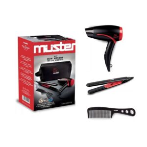 Kit da viaggio Bon Voyage Phon + piastra + pettine - Muster