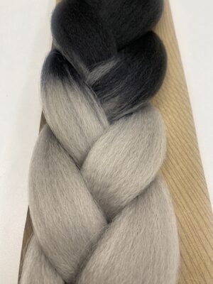 Allungamento Da Intreccio Braid 60 Cm / Nero Grigio Scuro