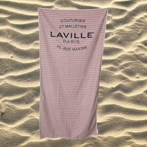 Telo mare a righe rosso e nero Laville - Bsc