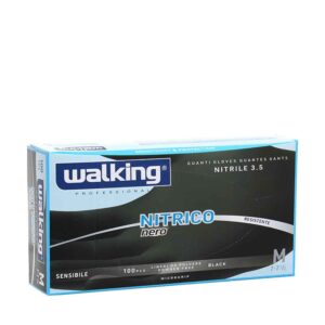 Guanti  Nitrile Neri Nitrico Walking 100pz - Axima