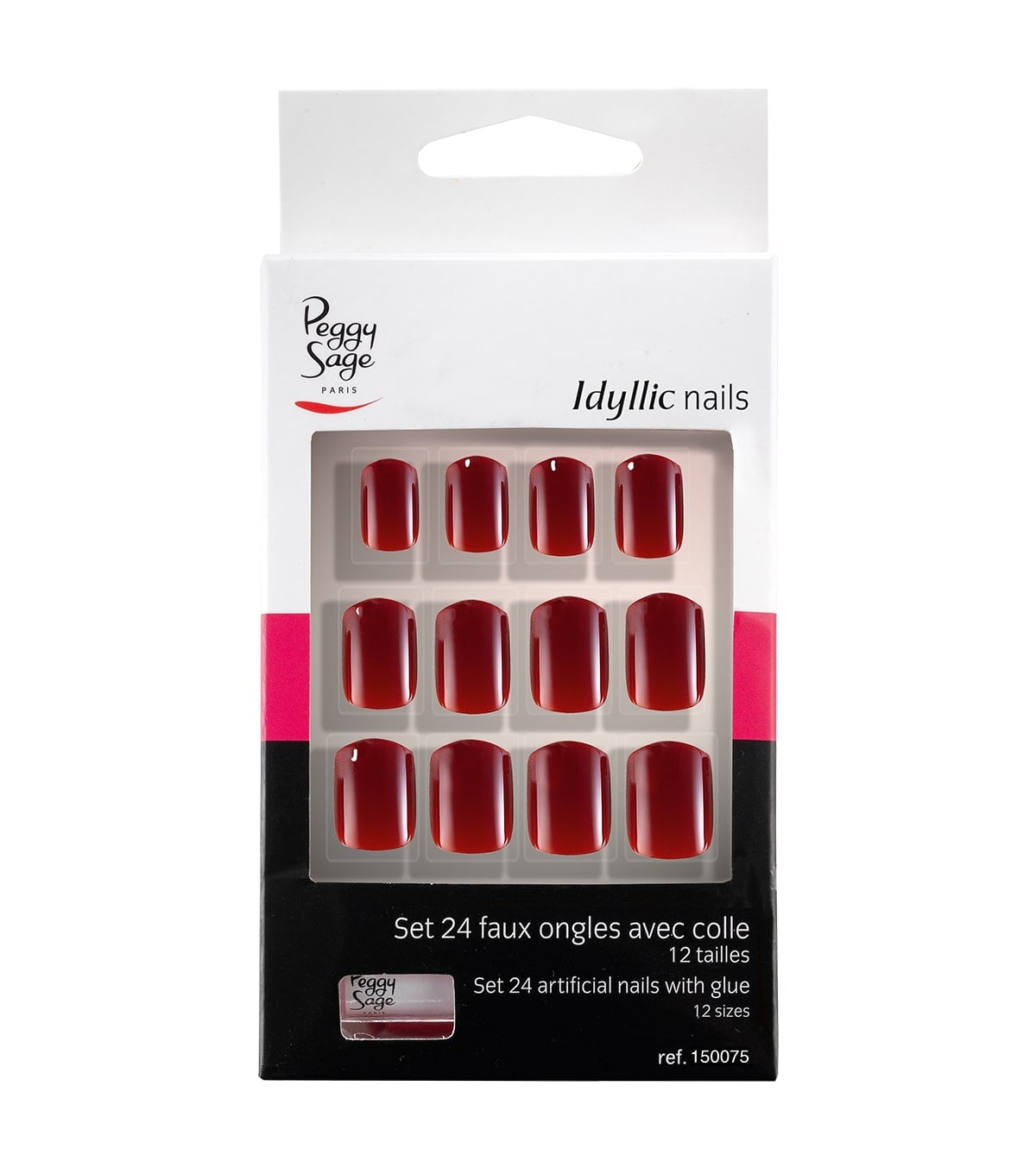 Kit 24 Unghie Finte - Peggy Sage/Rosse