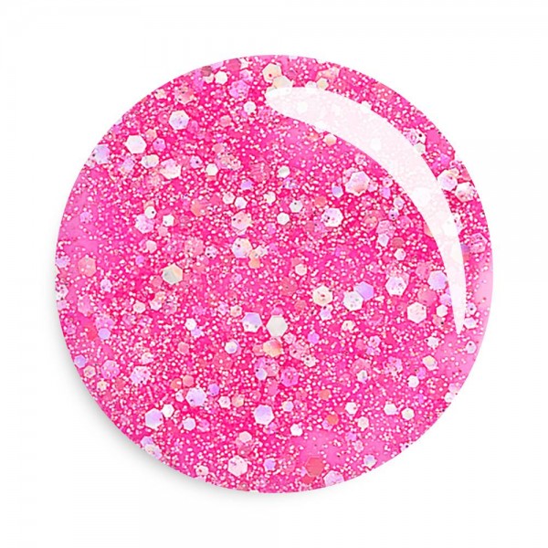 Smalto Semipermanente Gel Mini 7 Ml Estrosa/7916 Pretty In Pink Glitter - immagine 2