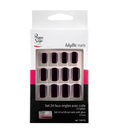 Kit 24 Unghie Finte - Peggy Sage/Plum