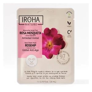 Maschera In Tessuto Rosa Mosqueta Anti Age Iroha Burton
