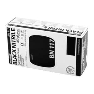 Guanti In Nitrile Neri Senza Polvere Manual Bn117 100pz - Cpm