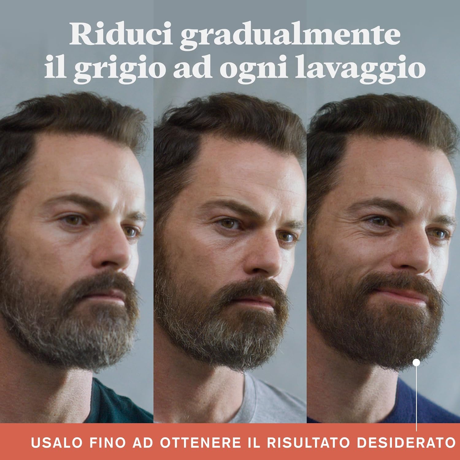 Shampoo Colorante Graduale per barba Controlgx barba Just For Man 118 Ml - Marte - immagine 2