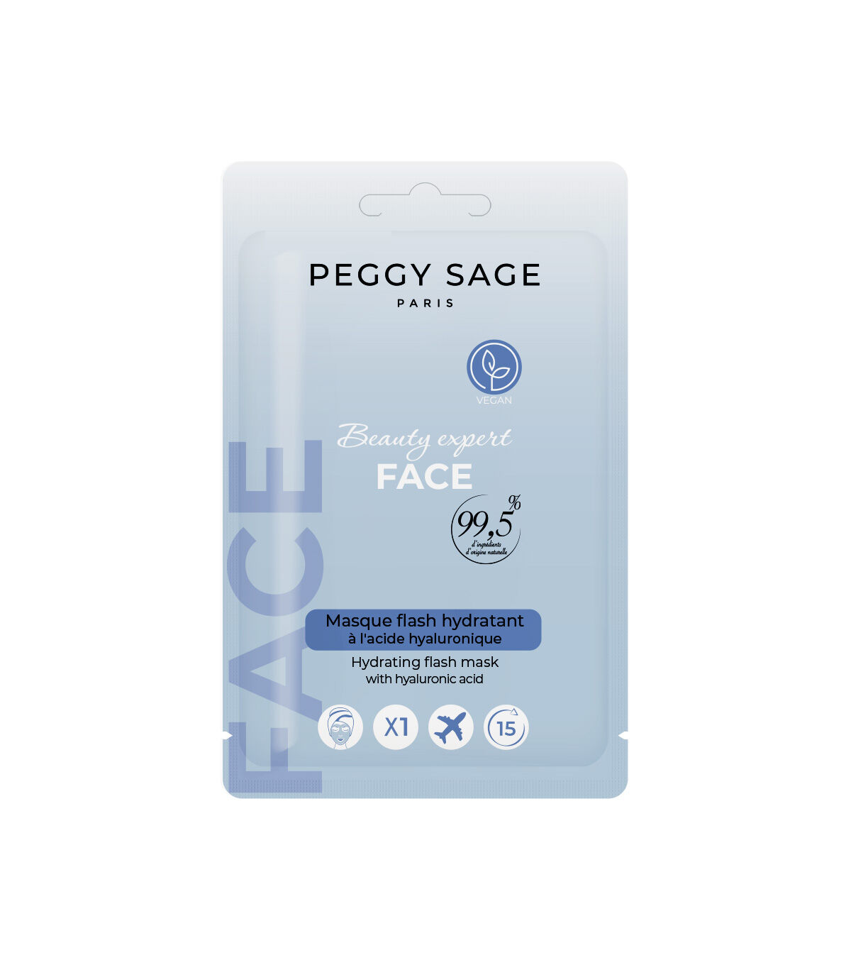 Maschera viso monouso flash idrtante con acido ialuronico - Peggy Sage