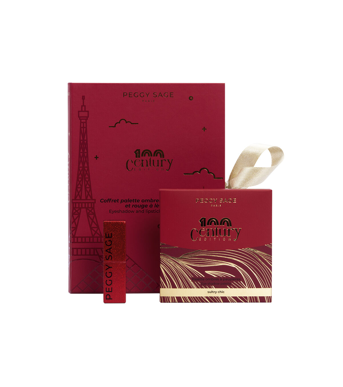 Cofanetto palette ombretti e rossetto rosso - Peggy Sage